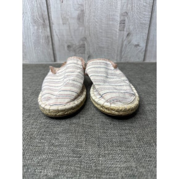 Maurices Womens Striped Espadrille Slip-On Shoes Size 7 Beige & Pink Canvas - Picture 4 of 7